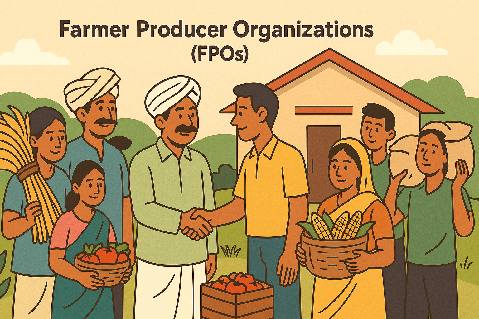 Farmer Producer Organization members coordinating produce aggregation